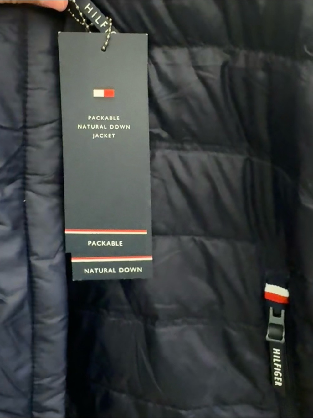 Tommy Hilfiger Navy Quilted Lightweight Packable Puffer Jacket - Picture 7 of 7